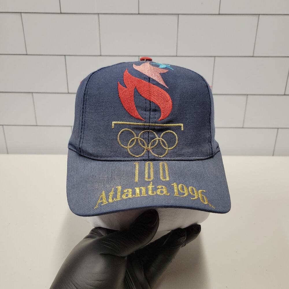 Vintage 1996 Atlanta Olympics 100 Centennial Games Logo 7 Monster Logo Hat Cap